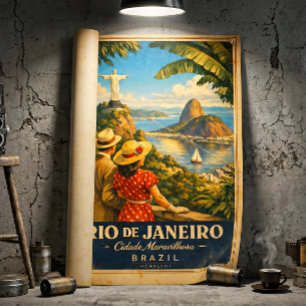 Reisposter in vintage stijl van Rio de Janeiro — B Poster