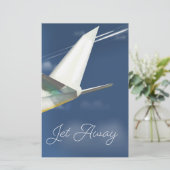 Reisposter 'Jet Away'. Briefpapier (Staand voorkant)
