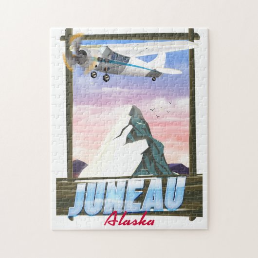 Reisposter Juneau Alaska Legpuzzel (Verticaal)