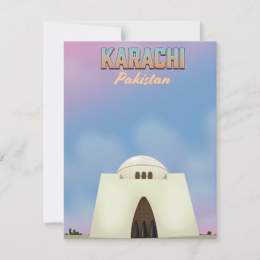 Reisposter Karachi Pakistan (Voorkant)