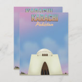 Reisposter Karachi Pakistan (Voorkant / Achterkant)