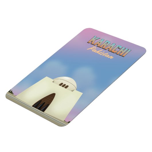 Reisposter Karachi Pakistan Magneet (Linkerzijde)