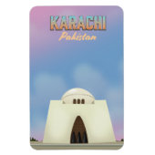 Reisposter Karachi Pakistan Magneet (Verticaal)