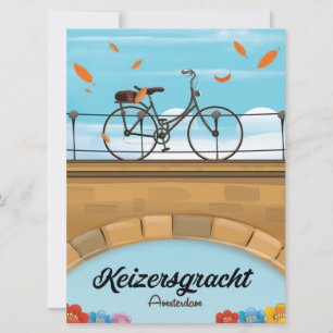 Reisposter Keizersgracht Canal Amsterdam Kaart