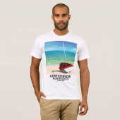 Reisposter Kerteminde North Beach Denmark T-shirt (Voorkant volledig)