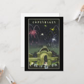  reisposter Kopenhagen, Kaart (Voorkant / Achterkant in situ)