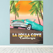 Reisposter La Jolla Cove California Canvas Afdruk (Insitu (Houten vloer))