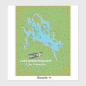 Reisposter Lake Winnipesaukee New Hampshire Sticker (Vel)