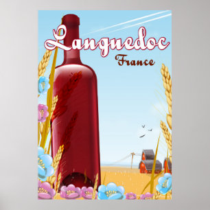 Reisposter Languedoc Frankrijk Poster