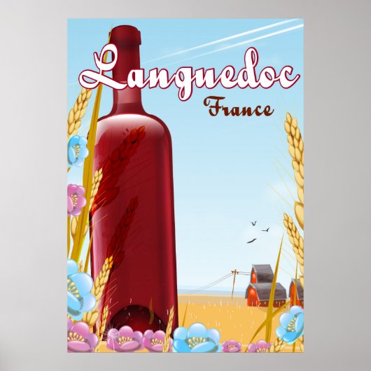 Reisposter Languedoc Frankrijk Poster (Voorkant)