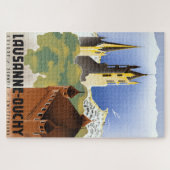 reisposter Lausanne-Ouchy Zwitserland Legpuzzel (Horizontaal)