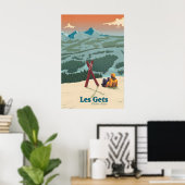 Reisposter Les Gets Ski Resort Poster (Thuiskantoor)