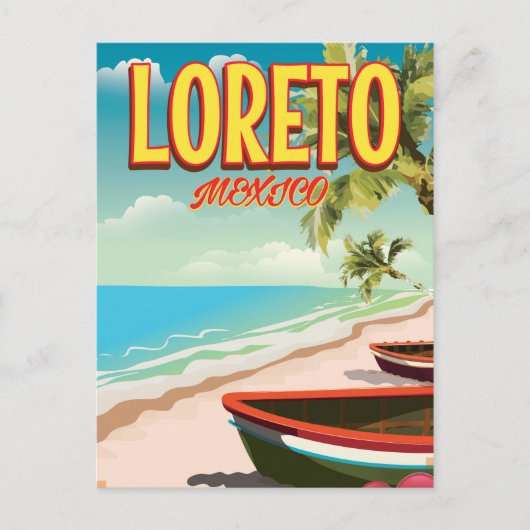 Reisposter Loreto Mexico Briefkaart (Voorkant)