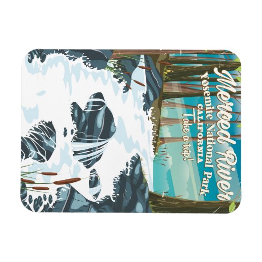 Reisposter Merced River California Magneet (Horizontaal)