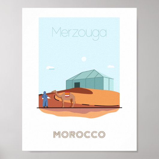 Reisposter Merzouga Poster (Voorkant)