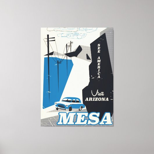 Reisposter Mesa Arizona  stijl Canvas Afdruk (Voorkant)