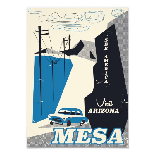 Reisposter Mesa Arizona  stijl Foto Afdruk (Voorkant)
