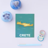 Reisposter met kaart van Kreta (Enkel)