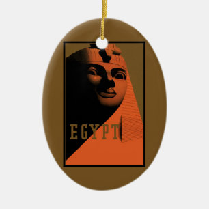 Reisposter met Sfinx, Egypte, Afrika uit vroeger t Keramisch Ornament