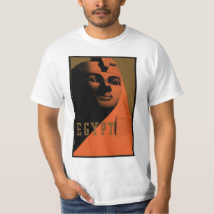 Reisposter met Sfinx, Egypte, Afrika uit vroeger t T-shirt