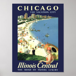 Reisposter met  stijl voor Chicago, Illinois Poster