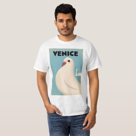 Reisposter met Venetië stijl T-shirt (Voorkant volledig)