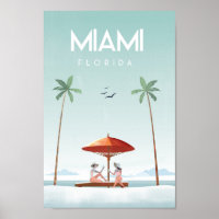 Reisposter Miami-strand florida