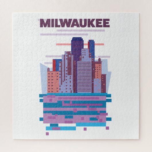 Reisposter Milwaukee Legpuzzel (Verticaal)