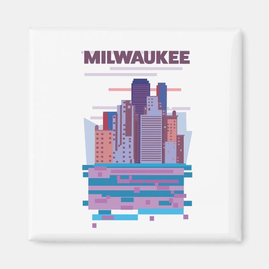 Reisposter Milwaukee Magneet (Voorkant)