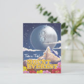 Reisposter Mount Everest Cartoon Briefkaart (Staand voorkant)