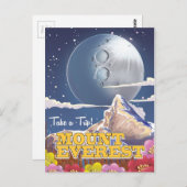 Reisposter Mount Everest Cartoon Briefkaart (Voorkant / Achterkant)