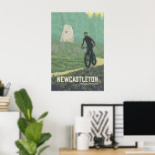 Reisposter mountainbiken Newcastleton Poster (Thuiskantoor)