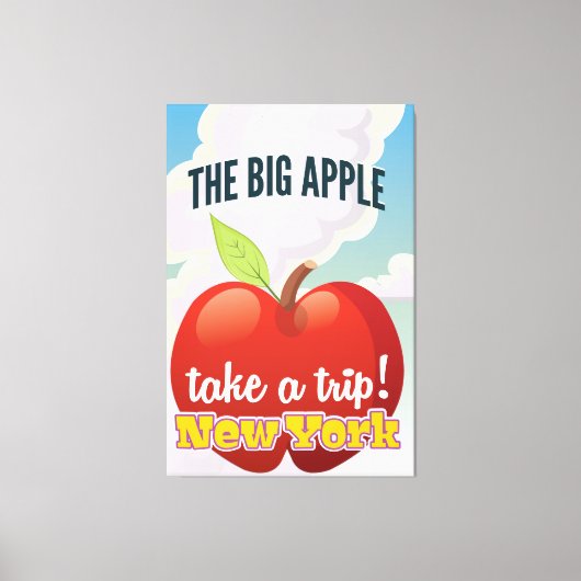 Reisposter New York Big Apple Canvas Afdruk (Voorkant)