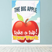 Reisposter New York Big Apple Canvas Afdruk (Insitu (Houten vloer))