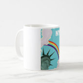 Reisposter NYC Rainbow stijl Koffiemok (Voorkant links)