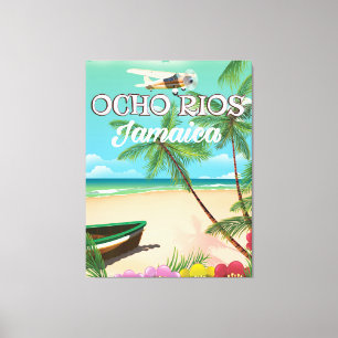 Reisposter Ocho Rios Jamaica Canvas Afdruk