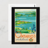 reisposter Ontario Canada Briefkaart (Voorkant / Achterkant)