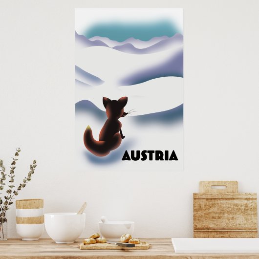 Reisposter Oostenrijk Ski Poster (Keuken)
