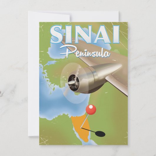 Reisposter op het schiereiland Sinai Kaart (Achterkant)