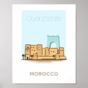 Reisposter Ouarzazate - marokko Poster