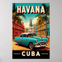 Reisposter Oud Cuba