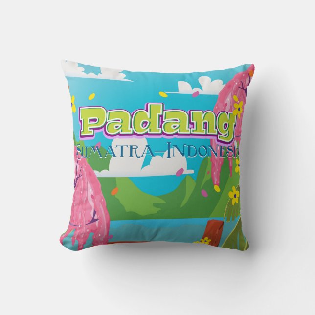 Reisposter Padang indonsia Kussen (Voorkant)