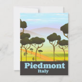 Reisposter Piemonte Italië (Achterkant)