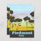 Reisposter Piemonte Italië (Voorkant / Achterkant)