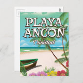 Reisposter Playa Ancón Trinidad Briefkaart (Voorkant / Achterkant)