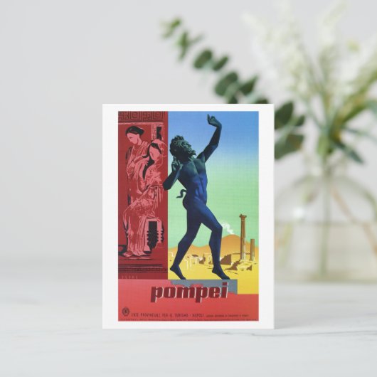  reisposter Pompeii Briefkaart (Staand voorkant)