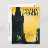  reisposter Praag Briefkaart (Voorkant / Achterkant)