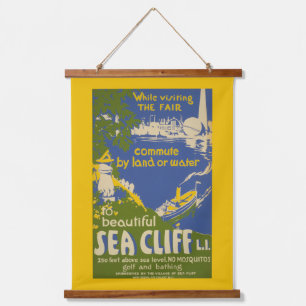 Reisposter Promoting Zee Cliff, Long Island 2 Hangend Wandkleed