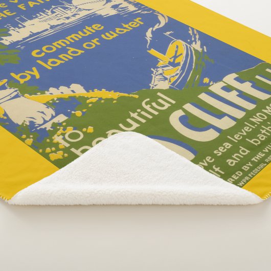 Reisposter Promoting Zee Cliff, Long Island 2 Sherpa Deken (3/4)