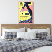 Reisposter Promoting Zee Cliff, Long Island Canvas Afdruk (Insitu (Slaapkamer))